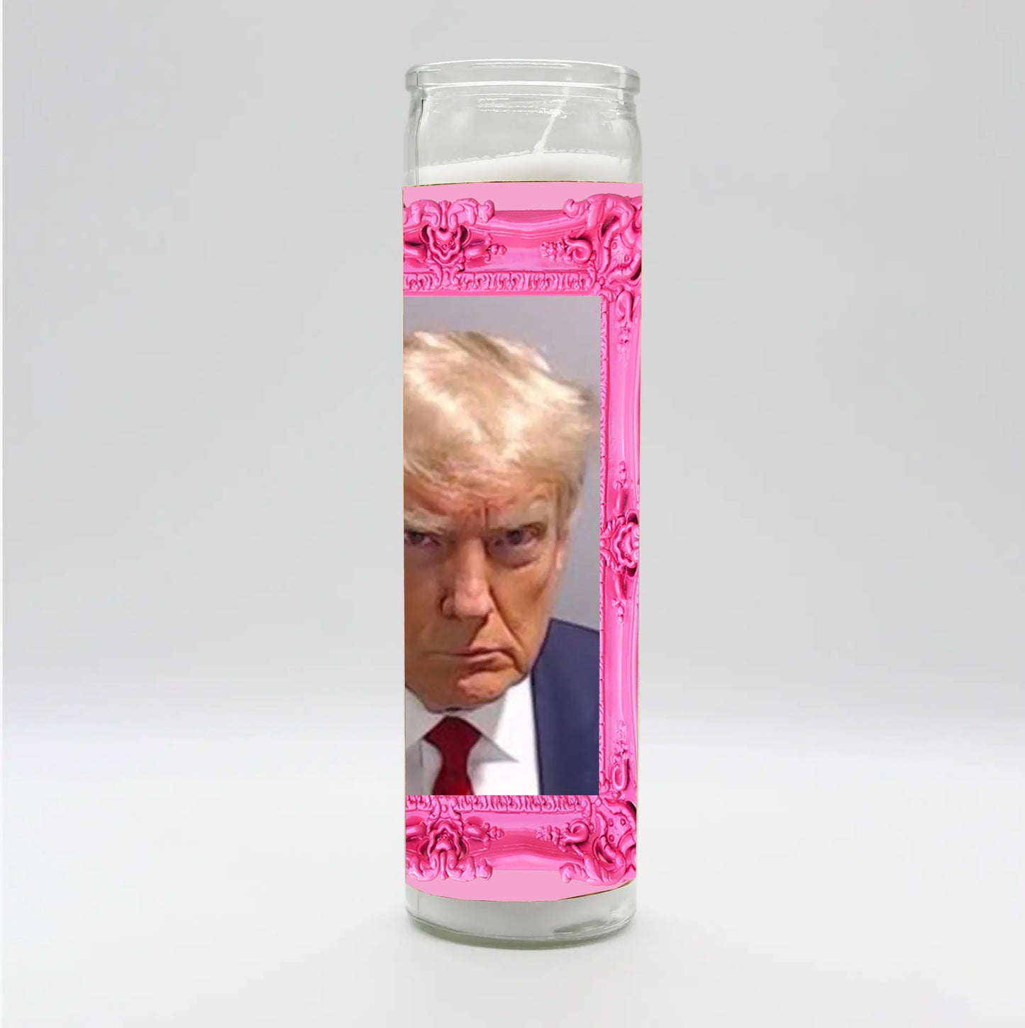 Saint Trump Mugshot Candle